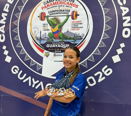 Pérolla Salles conquistou sete medalhas no Equador