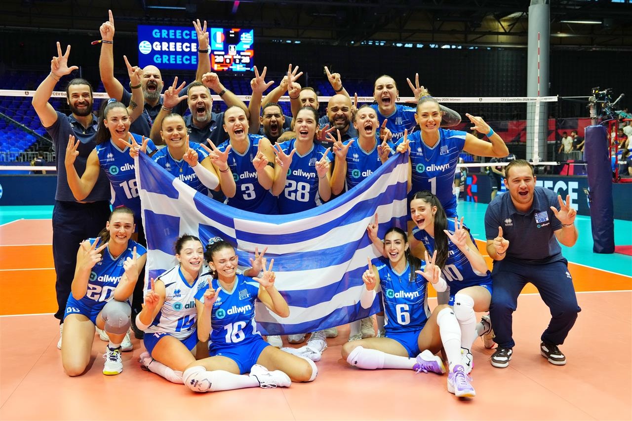 Grécia surpreende nas oitavas de final do Europeu de vôlei feminino