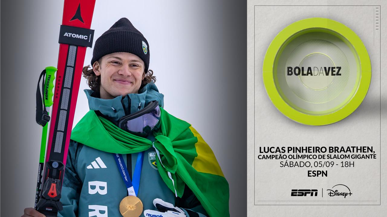 Lucas Braathen relembra a conquista histórica do ouro olímpico para o Brasil no Bola da Vez ESPN