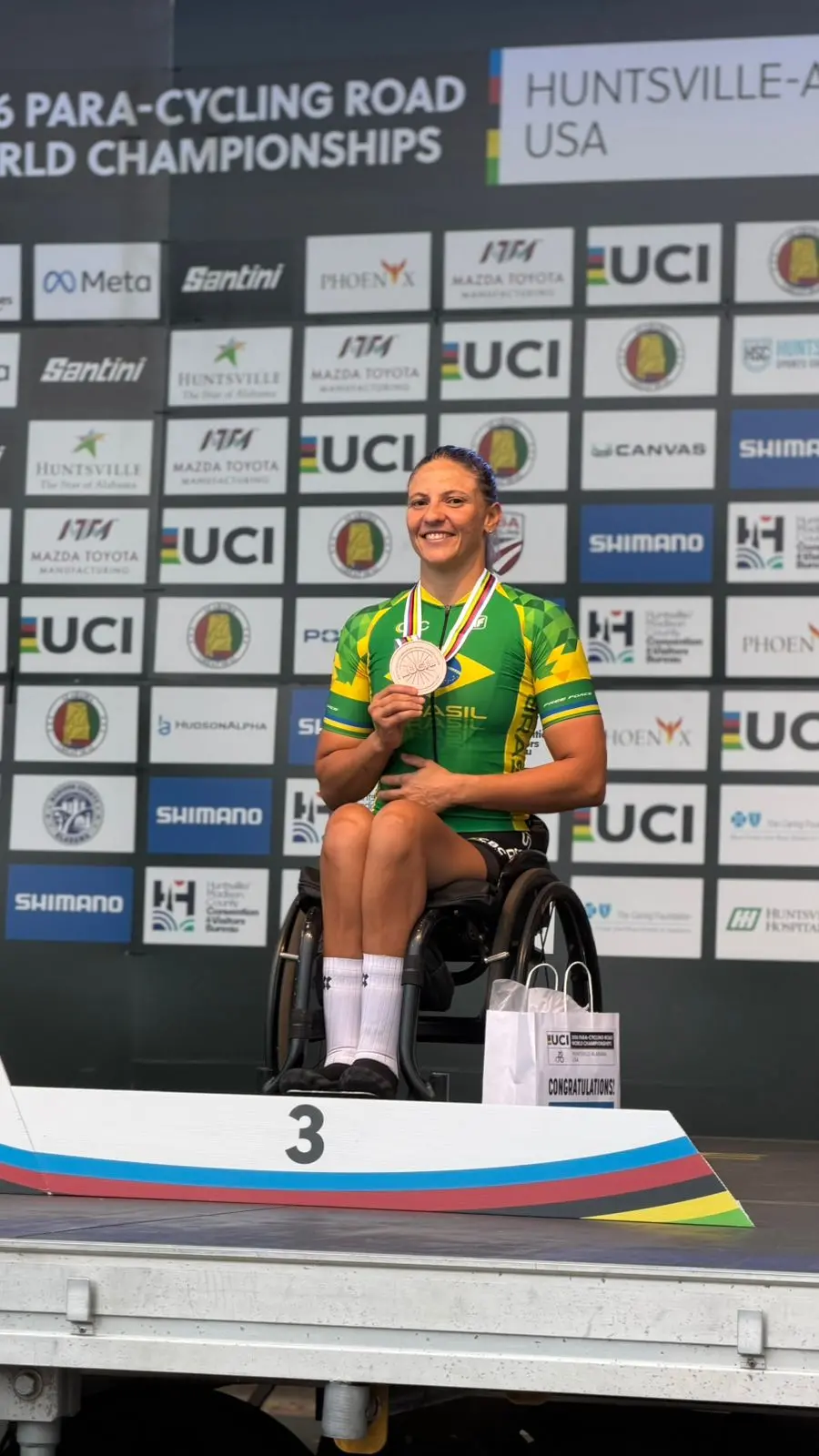 Atleta paulista conquista medalha de bronze no Mundial de paraciclismo, nos Estados Unidos