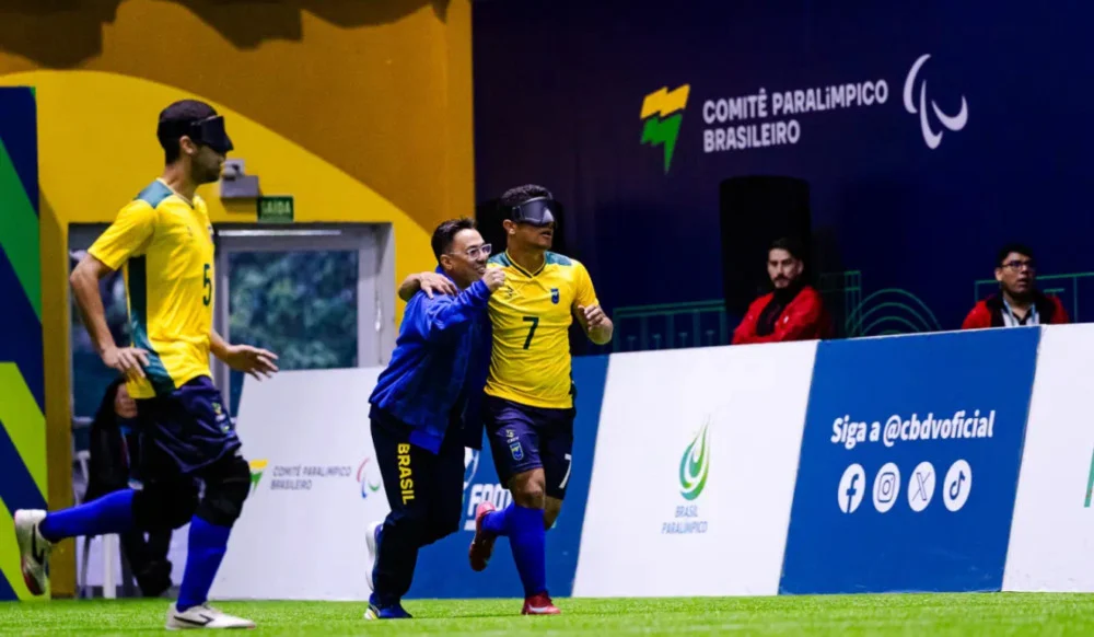 Brasil assegura primeira posição no grupo em empate com Colômbia por 0 a 0 na Copa América de futebol de cegos