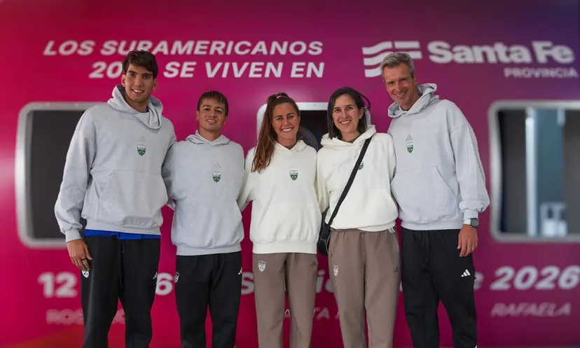 Atletas das águas abertas são os primeiros brasileiros a chegarem para os Jogos Sul-americanos, na Argentina