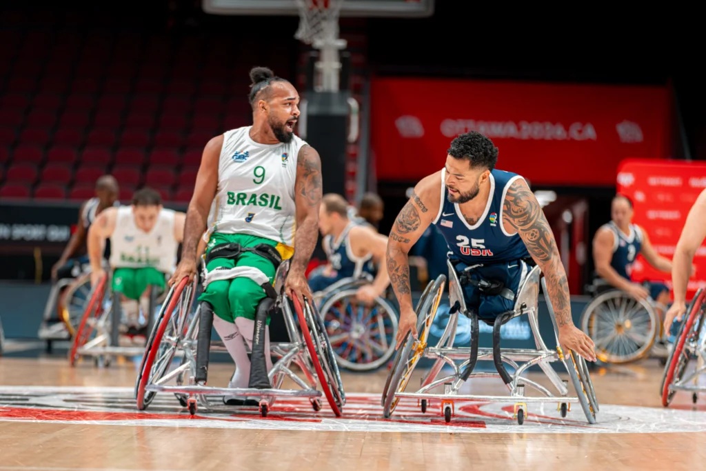 Seleção masculina de basquete em cadeira de rodas inicia bem, mas sofre revés dos EUA no Mundial