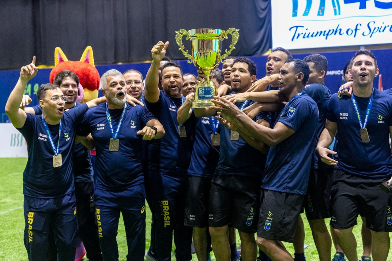 Campeão invicto! Brasil vence em casa Copa América de futebol de cegos