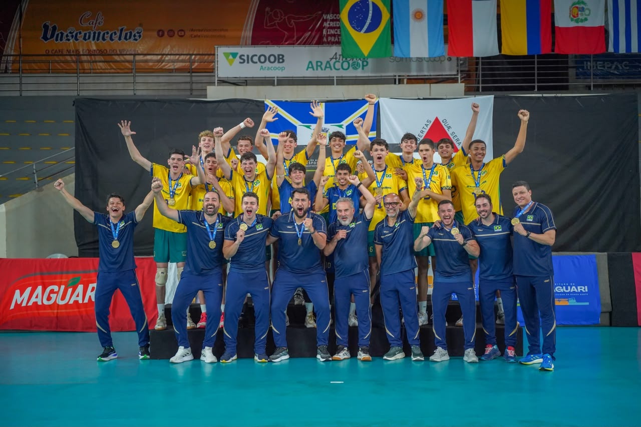 Oito anos depois, o Brasil volta a vencer o sul-americano sub-19 de vôlei masculino