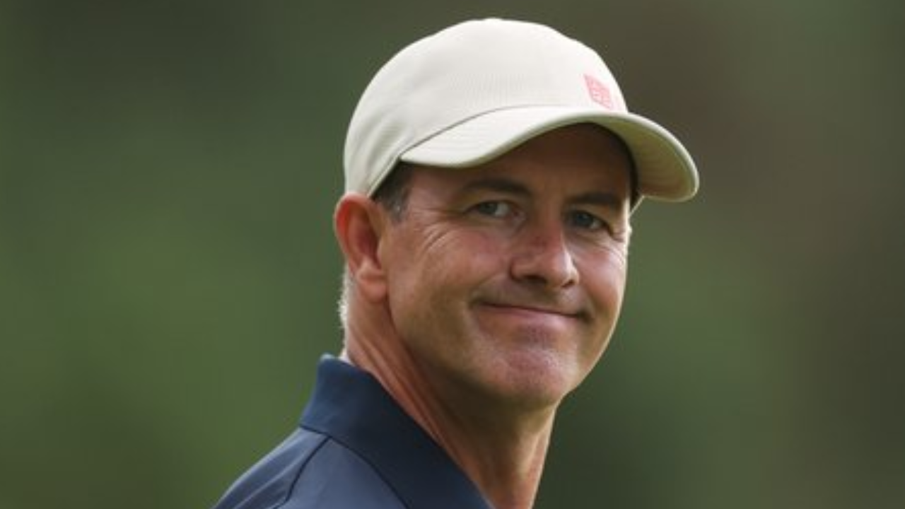 Adam Scott em ação no BMW PGA Championship 2026.