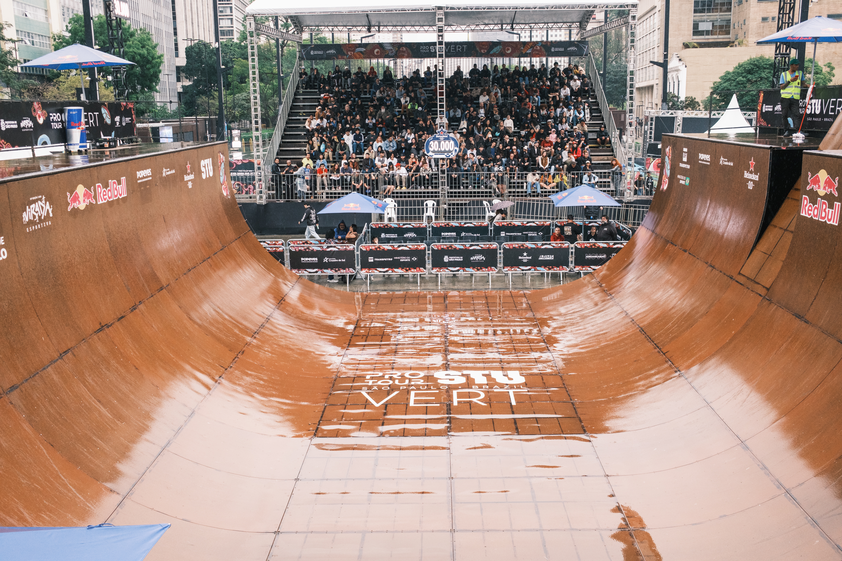 Chuva não dá trégua em São Paulo e impede finais do VERT e do Mini Ramp Pro Attack do Pro Tour STU