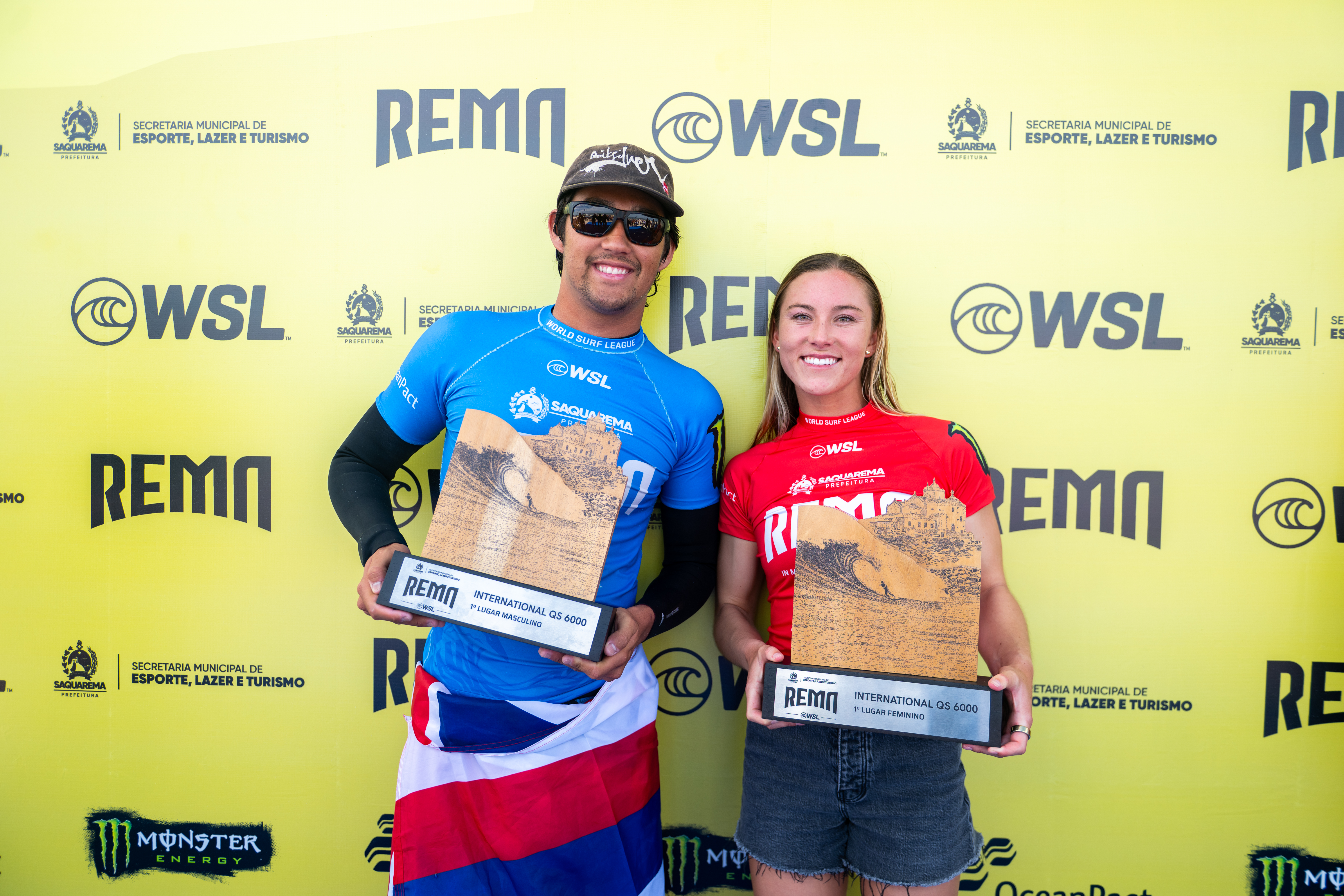 Alyssa Spencer e Jackson Bunch são campeões do WSL Challenger Series em Saquarema
