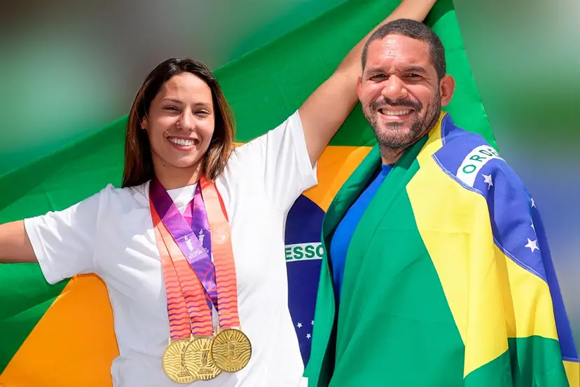 Vinícius Teixeira e Omira Maria serão porta-bandeiras na Cerimônia de encerramento em Santa Fe 2026