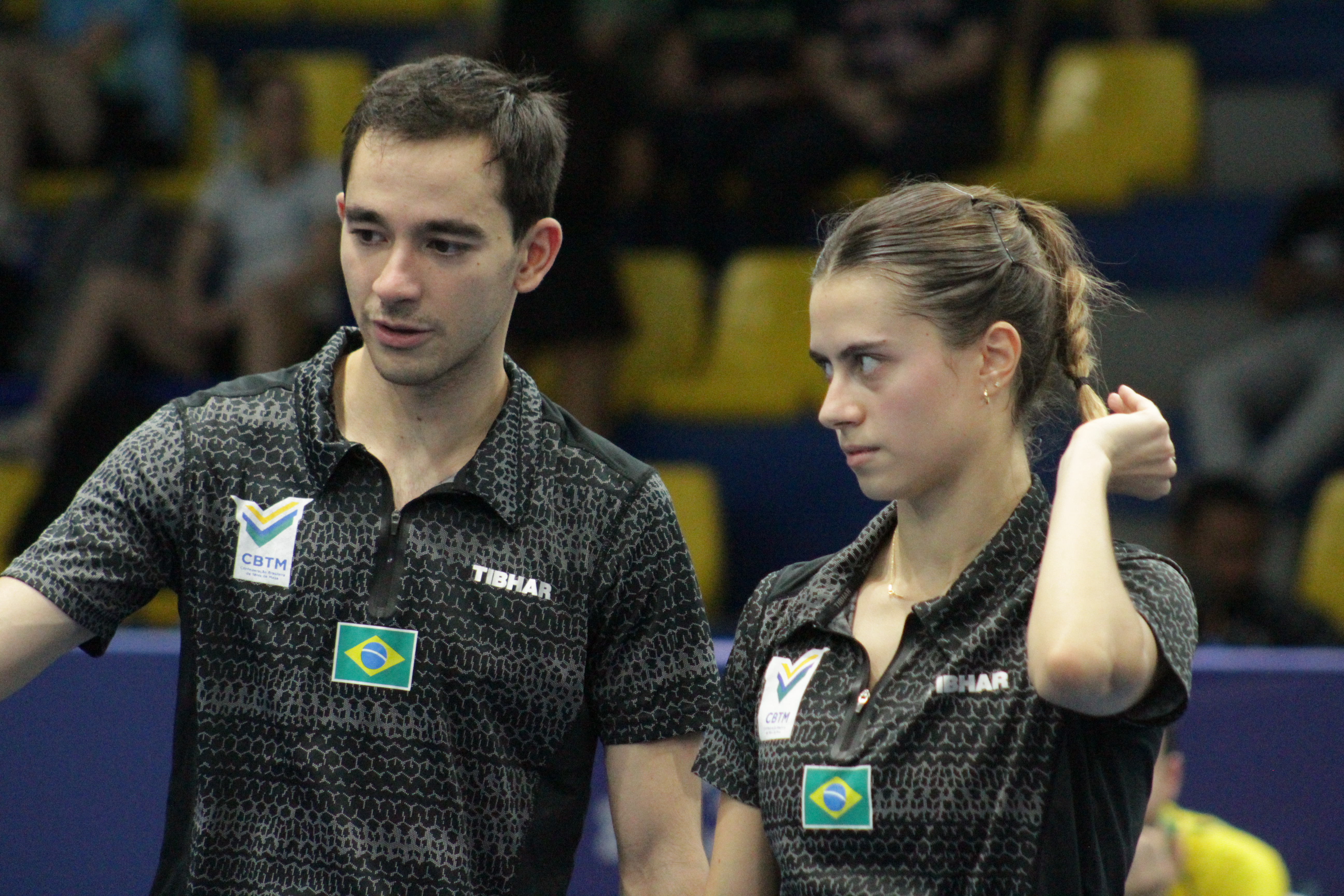 Bruna Takahashi e Hugo Calderano