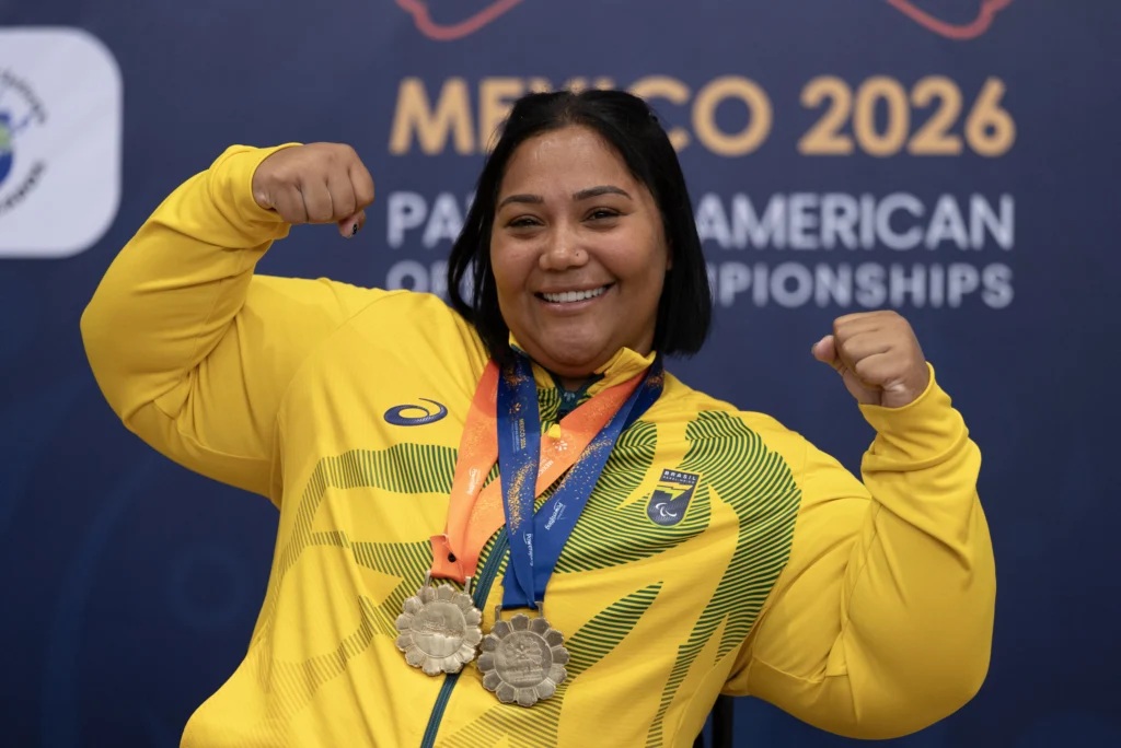 Oito pódios e recordes de Tayana e Gustavo marcam melhor dia do Brasil no Open das Américas de halterofilismo paralímpico
