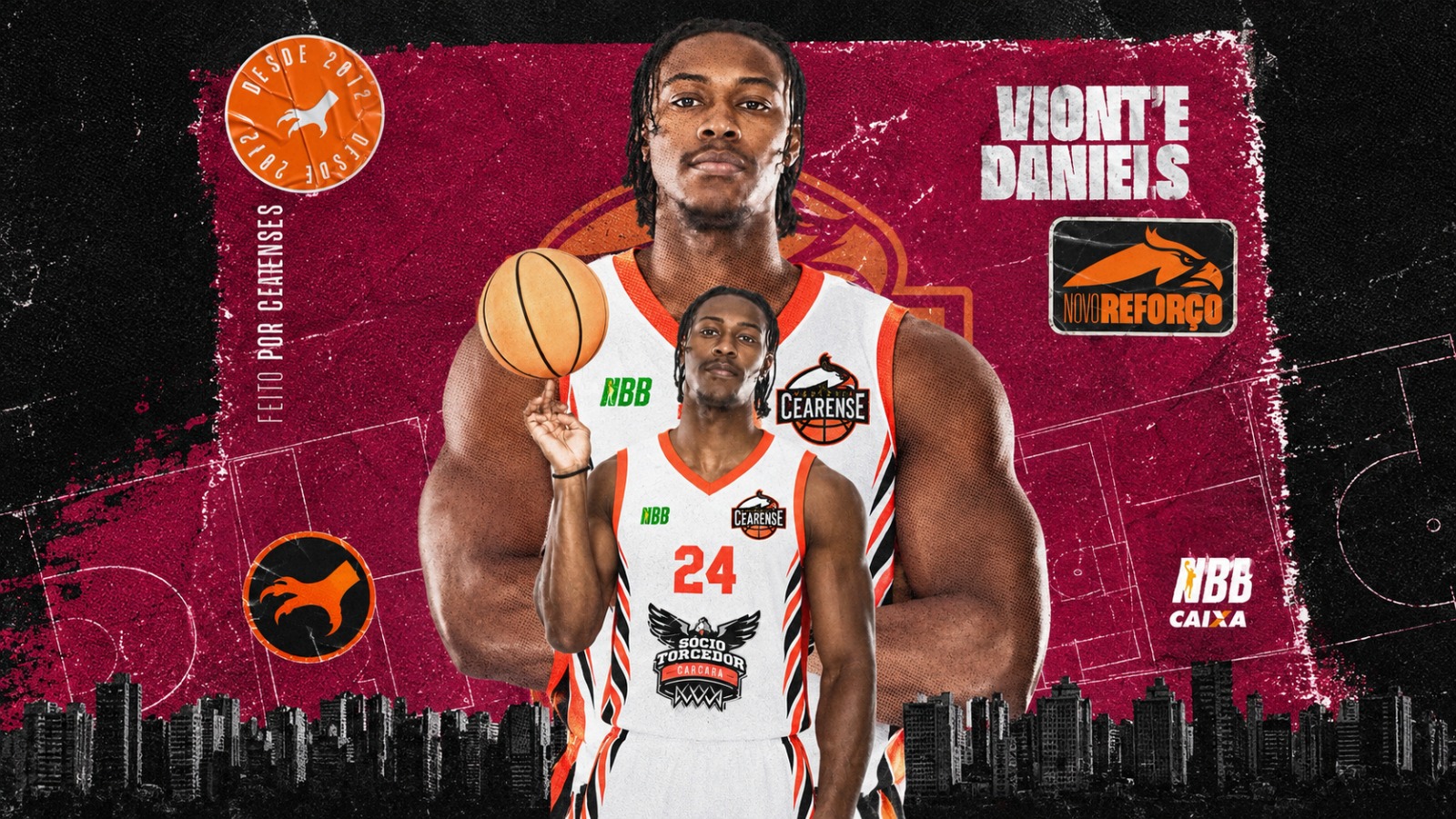 Basquete Cearense anuncia Viont'e Daniels; Confira elenco para 2026-27