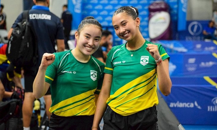 Giulia Takahashi e Laura Watanabe levam o ouro nas duplas femininas do Pan-Americano de tênis de mesa
